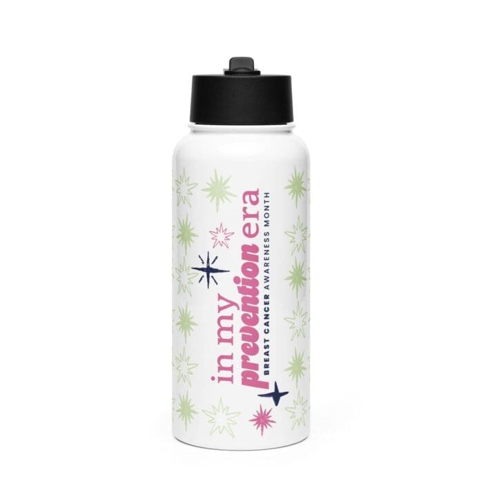 Stainless steel water bottle with a straw lid